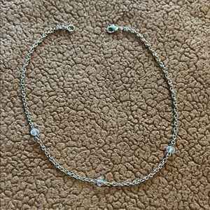 Elegant Gold Necklace with Crystal Accents